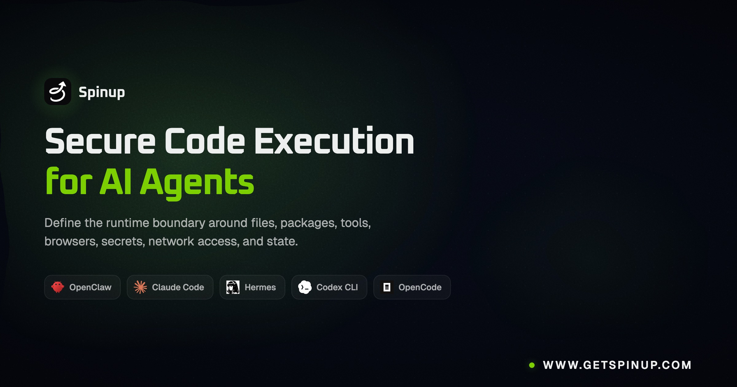 Secure Code Execution for AI Agents | Spinup